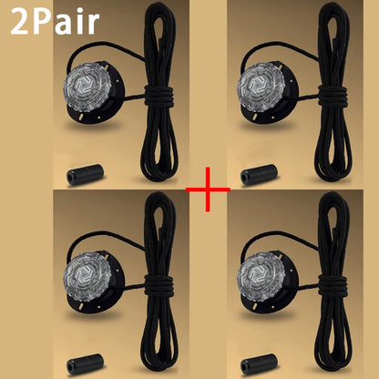 Swivel Buckle No-Tie Shoelaces - Automatic Elastic Laces for Kids & Adults, 1–2 Pair Shoe Accessories