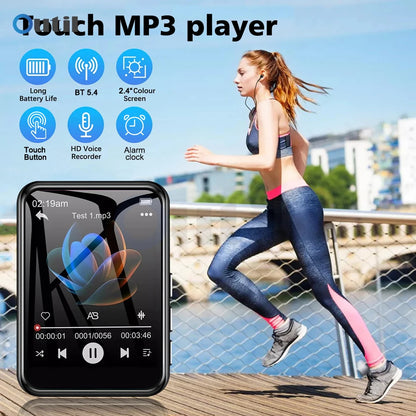 Bluetooth 5.4 MP3 Player - Touch Screen HiFi Music Player with Built-In Speaker, 32GB Storage & Voice Recording