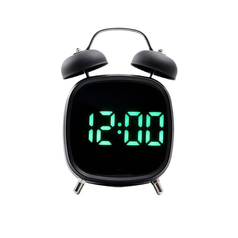 LED Digital Alarm Clock – Voice Control, Date & Temperature Display, Adjustable Brightness & Snooze, 12/24H Table Clock