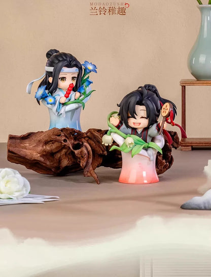 Mo Daozu Stone Porcelain Flower Rhyme Blind Box – Cute Anime Character Collectible Toy Gift for Wei Wuxian & Lan Fans