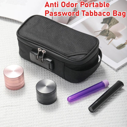 Smell Proof Storage Bag with Lock – Large Capacity Activated Carbon Odor Proof Portable Travel Organizer Bag for Pipes & Accessories