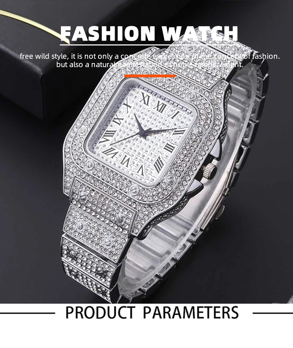 Luxury Silver Stainless Steel Quartz Watch for Men – Dainty Business Casual Wristwatch