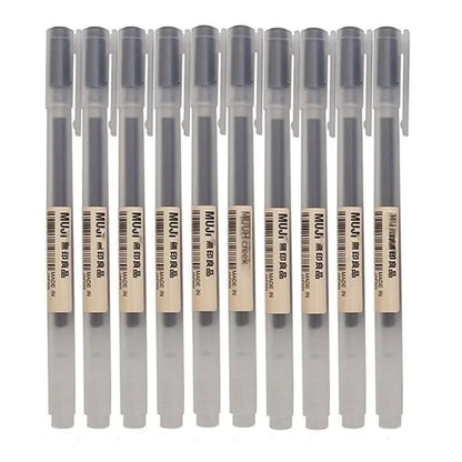 MUJI Gel Pen Set - 6/8PCS Fine Point Ink Pens 0.38mm/0.5mm Black Blue Red Office & School Stationery