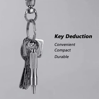 Universal Stainless Steel Tire Valve Core Remover Tool – Anti-Rust Screwdriver with Key Ring & Valve Wrench