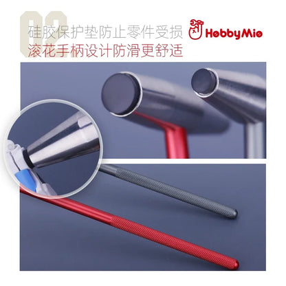 HOBBY MIO HMH-01-R/G Mini Metal Hammer – DIY Assembly Tool for Plastic Model Building & Hobby Crafts