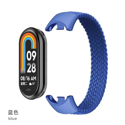 Braided Nylon Solo Loop for Xiaomi Mi Band 9 & 8 – Elastic NFC Replacement Strap Bracelet