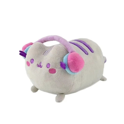 Pusheen Cat Figure and Plush Pillow - Cute Anime Desk Decor, Fluffy Cushion Ornament, Birthday Gift for Cat Lovers and Pusheen Fans