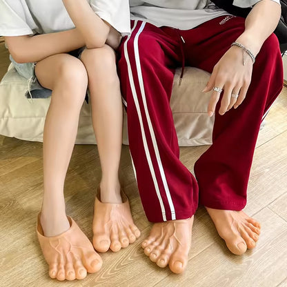 Funny Big Foot Slippers - Parody Barefoot Novelty Performance Shoes