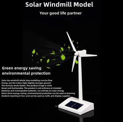 2-in-1 Solar Wind Generator Model - Educational Assembly Kit & Desktop Windmill Decoration for Home, School & Exhibitions