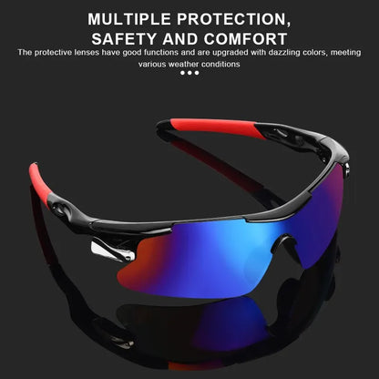 RIDERACE Sports Sunglasses | Road Bicycle Glasses for Mountain Cycling, UV Protection Goggles