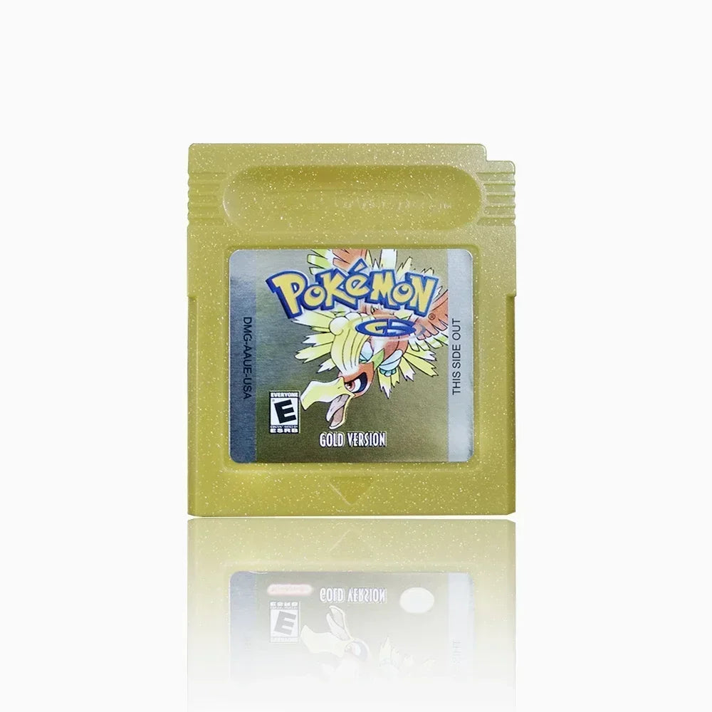 Pokemon 16-Bit Game Cartridge for GBC – Blue, Crystal, Gold, Green, Red, Silver, Yellow Series, USA Version