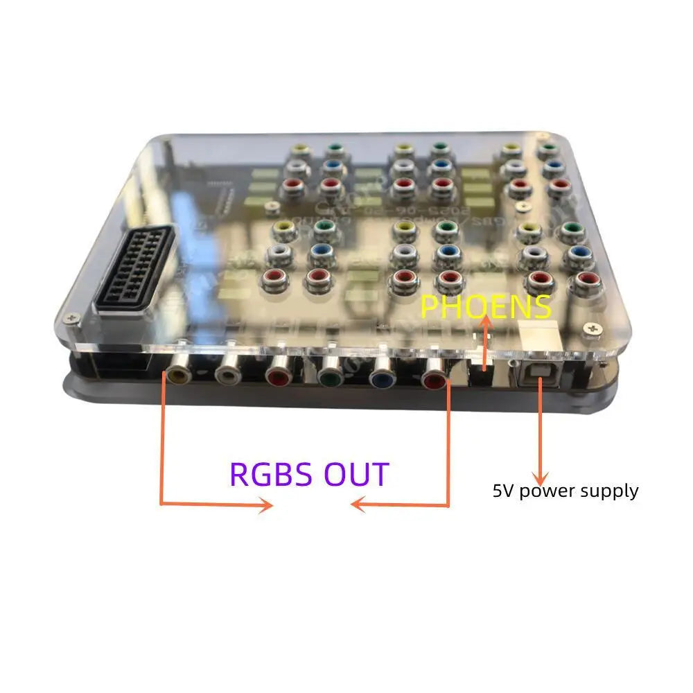 2025 6-in-1 RGBS Distributor & Converter – SCART Auto Switcher Board for MD/MD2/SS/PS/PS2/PS3/DC/SFC