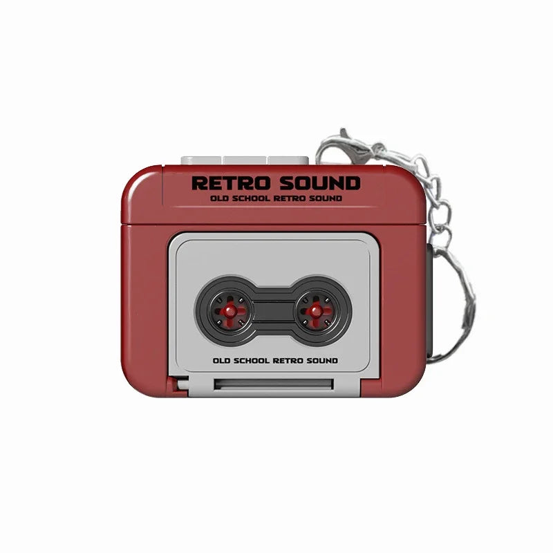 Retro Recorder Keychain - 15-Second Voice Recorder Cassette Tape Pendant for Bags, Couples & Friends