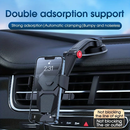Gravity Car Phone Holder Stand - Universal Dashboard Mobile Phone Mount for iPhone Samsung Xiaomi Smartphones