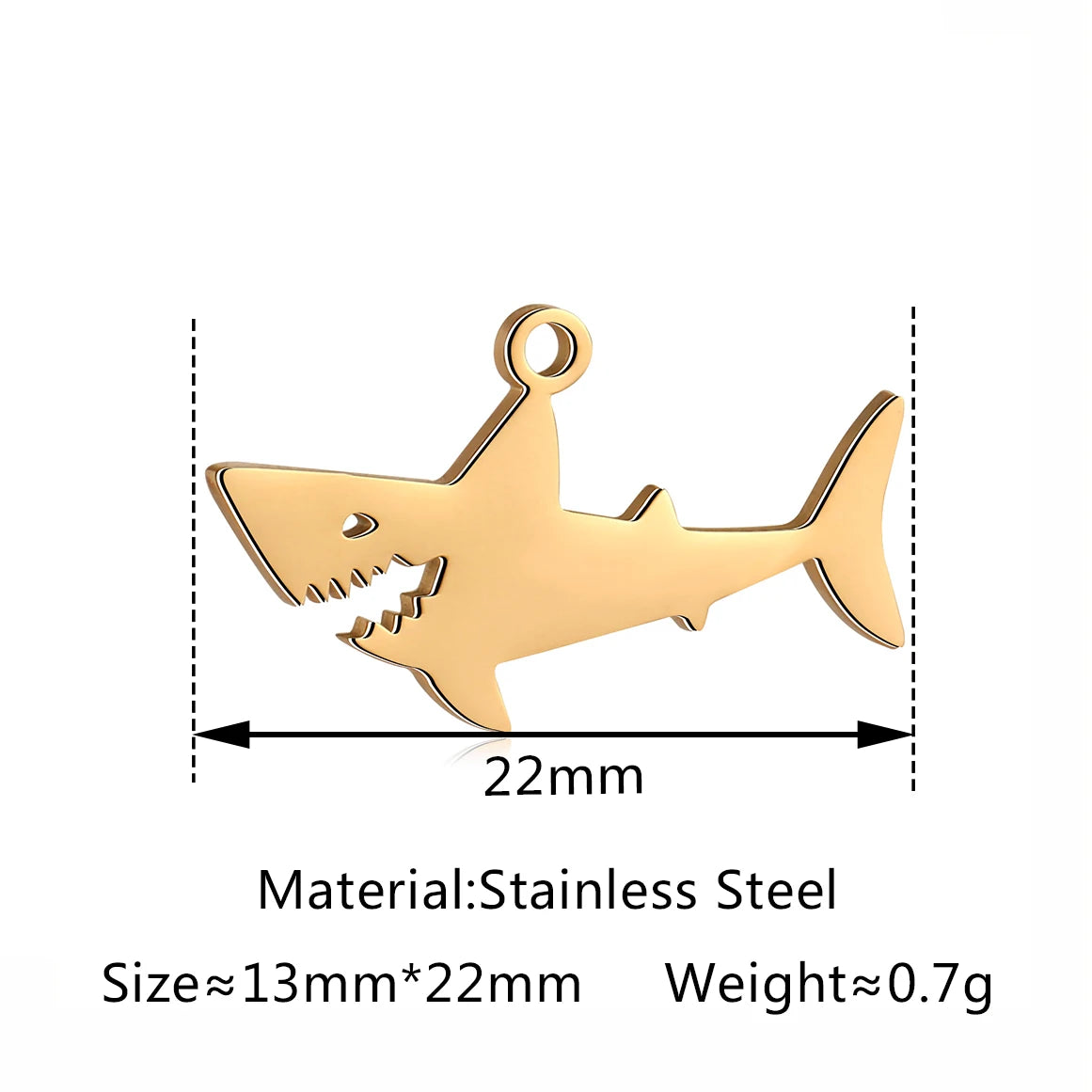 5-Piece Stainless Steel Charm Set - Magic Cube, Cross, Space Rocket, Boxing Glove, and Dinosaur DIY Jewelry Pendants