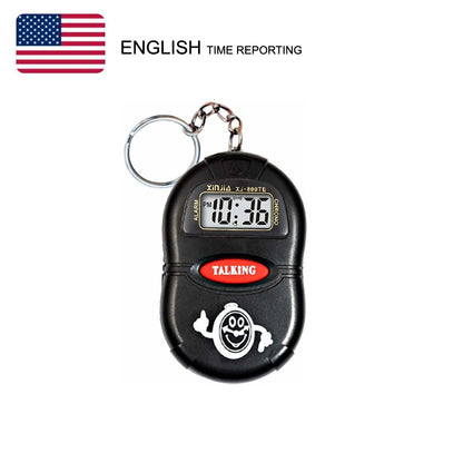 Talking Digital Alarm Clock - Voice Time Announcement Clock for Blind, Elderly & Children