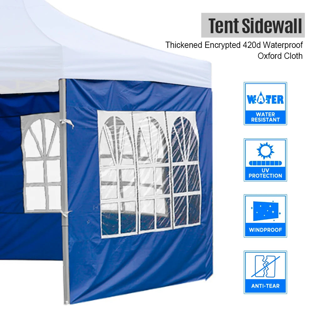 Outdoor Tent Sidewall with Window – Waterproof, Wear-Resistant, UV-Resistant Curtain for Camping Tents
