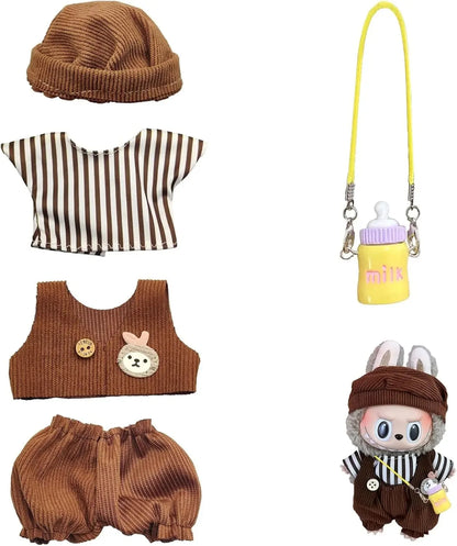 17cm Labubu Doll Clothes Set — Stylish Outfit for 17cm Labubu Dolls