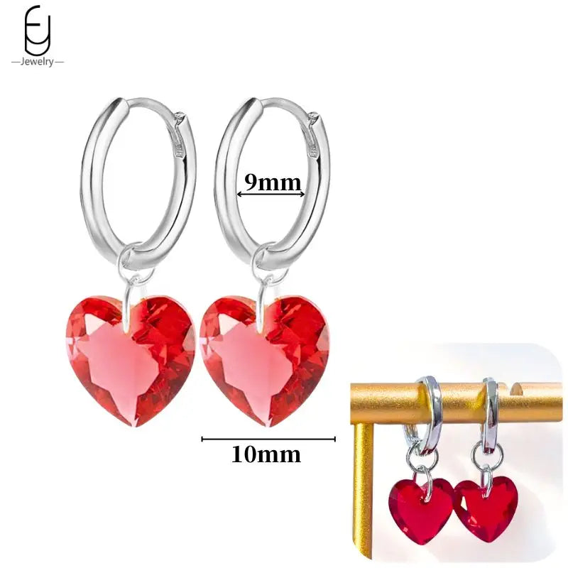 925 Sterling Silver Earrings for Women – Cute Starfish & Shrimp Pendant, Red Chili & Star Enamel Gold Fashion Jewelry