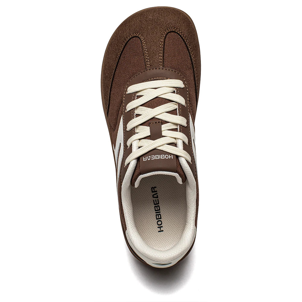 HOBIBEAR Unisex Barefoot Sneakers — Wide-Toe Minimalist Zero Drop Lace-Up Casual Shoes, Non-Slip for Men & Women