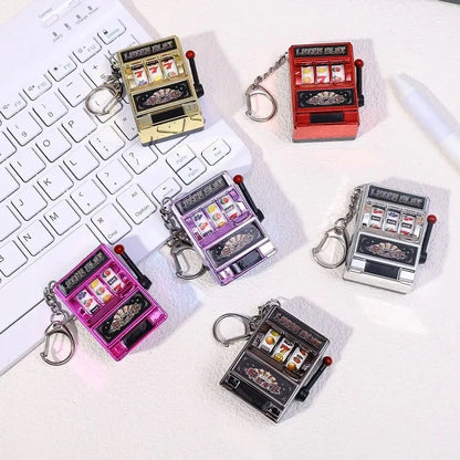 Fruit Slot Machine Keychain – Lucky Charm Mini Casino Pendant Bag Charm, Novelty Gift for Kids & Adults