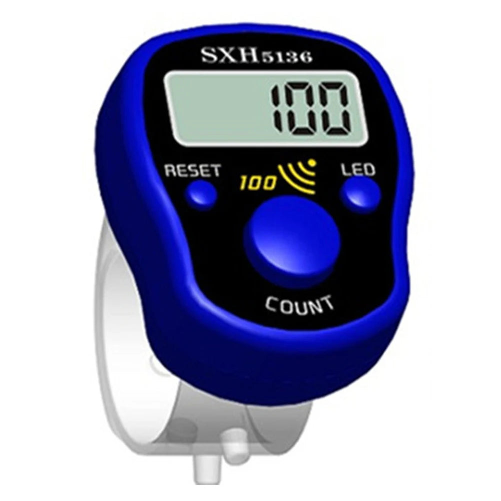 Mini Stitch Marker Finger Counter — LCD Electronic Digital Row Counting Tally Tool