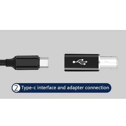 NNBILI USB B to USB Type C Adapter - USB Transfer Converter for Printer, Scanner, MIDI Controller & Keyboard Devices