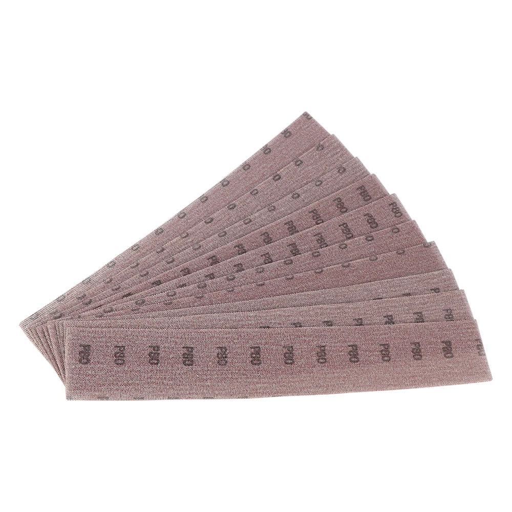 HIFESON Mesh Sandpaper Set 70x420mm Hook & Loop Vacuum Sanding Discs – 400x70mm Abrasive Sanding Block Pads for Wood & Metal