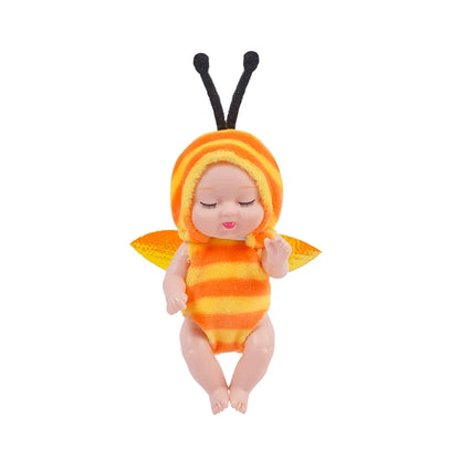 Reborn Baby Doll Kit - 6PCS Mini Sleeping Princess Doll Set with Clothes and Accessories for Kids Gift