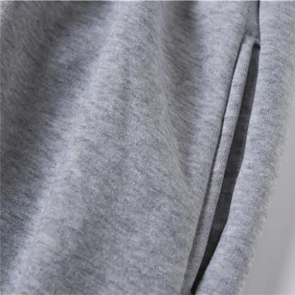Men's Sweatpants - Spring Autumn Fleece Sport Pants with Drawstring & Pockets, Oversized Casual Trousers