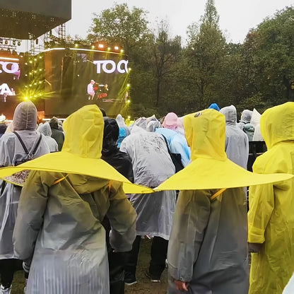 Duck-Shaped Umbrella Hat – Foldable Rain Poncho with Cute Yellow Duck Design for Fishing & Camping