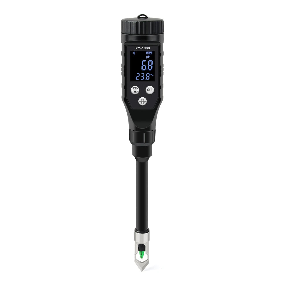 Smart Soil pH Meter 0.0-14.0pH - Bluetooth Soil Tester & Data Logger for Hydroponics, Garden & Farmland