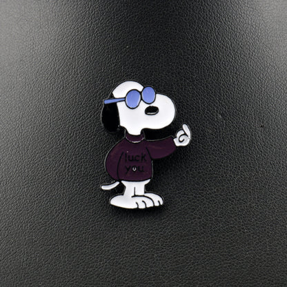 Kawaii Snoopy Alloy Brooches – Cartoon Lapel Pins for Jackets, Backpacks, Clothes, and Kids’ Gifts