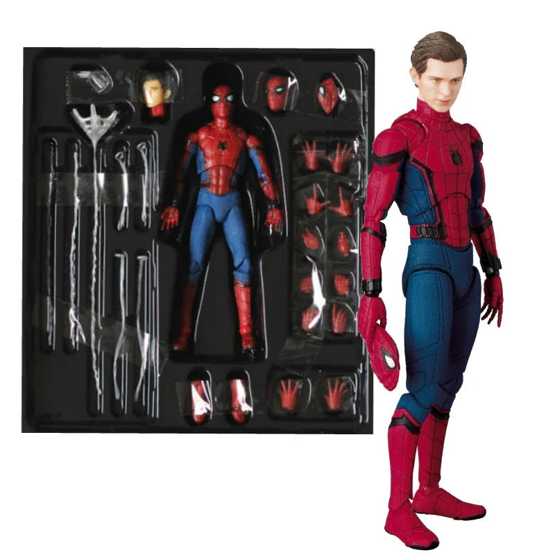 Disney Mafex 075 Spider-Man 16 cm Action Figure — High-Quality Collectible Toy with Multiple Accessories for Gifts & Display