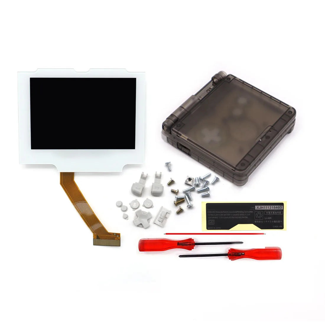 HISPEEDIDO V5 Laminated GBA IPS Backlight Screen Kit — Easy Install with Shell for GameBoy Advance SP, No Cutting Needed