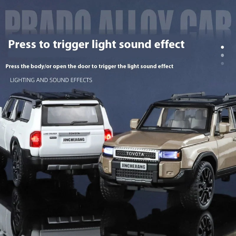 1:32 Toyota Prado Land Cruiser Alloy Diecast Model Car – Off-Road Toy for Kids & Collectible Gift