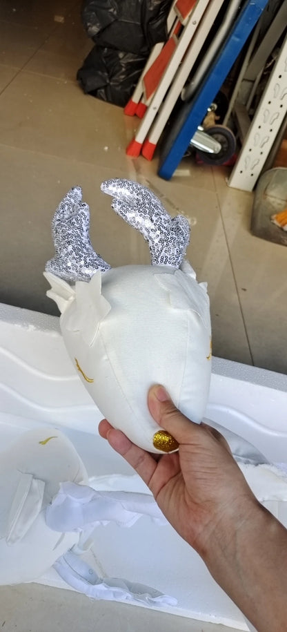 Handmade 3D Felt Animal Heads — Elephant & Swan Wall Hanging Decor for Nursery & Kids’ Bedroom