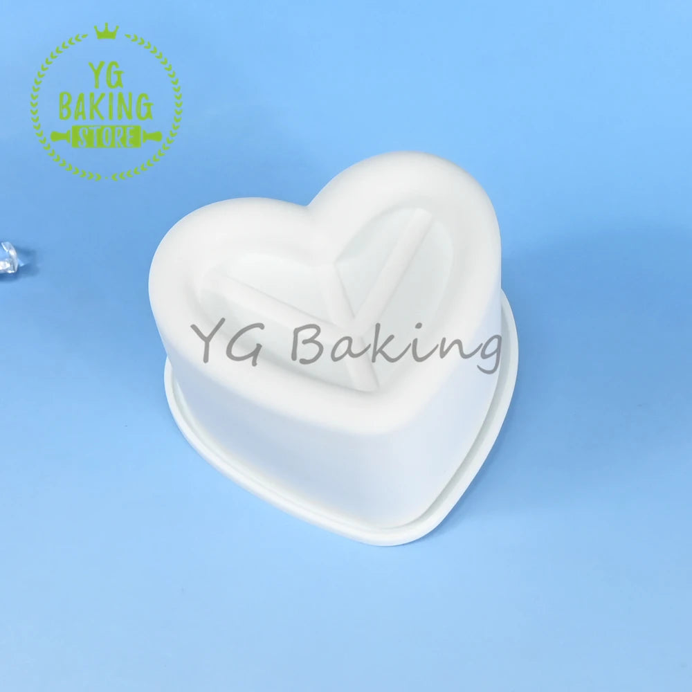 Dorica Silicone Dessert Mold — Single Bento Round, Heart, Square & Star Pudding, Mousse & Chocolate Baking Pan for DIY Cakes and Pastries