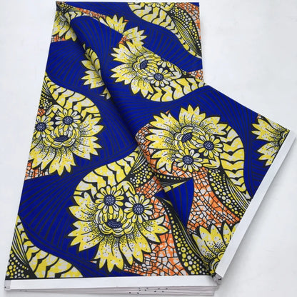 African Wax Print Fabric - Nigerian Ankara Batik Dutch Fabric for Women’s Dresses & Sewing Materials