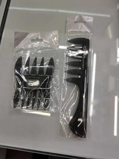 Men's Professional Wide Tooth Hair Comb & Brush – Barber-Grade Hair Styling Tool for Men