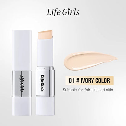 Lazy Foundation Stick - Moisturizing Natural Concealer with Matte, Sweat-Resistant Makeup Coverage