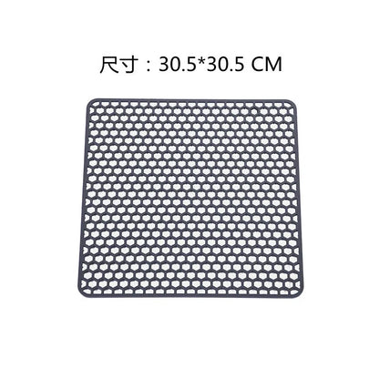 Food-Grade Silicone Hollow Insulation Mat – Non-Slip Kitchen Sink Protector & Desktop Table Mat