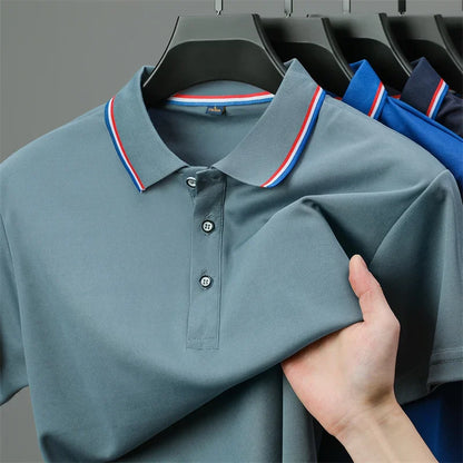 Men's Casual Polo Shirt - 2026 Solid Color Short Sleeve Summer Fashion Top