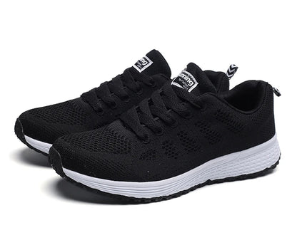 New Women's Lace-Up Flats – Casual Sneakers, Soft & Comfortable, Plus Size Available