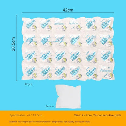 5PCS Reusable Gel Ice Bags — Automatic Water Absorption Insulated Ice Packs for Pain Relief, Cold Compress & Food Cooling