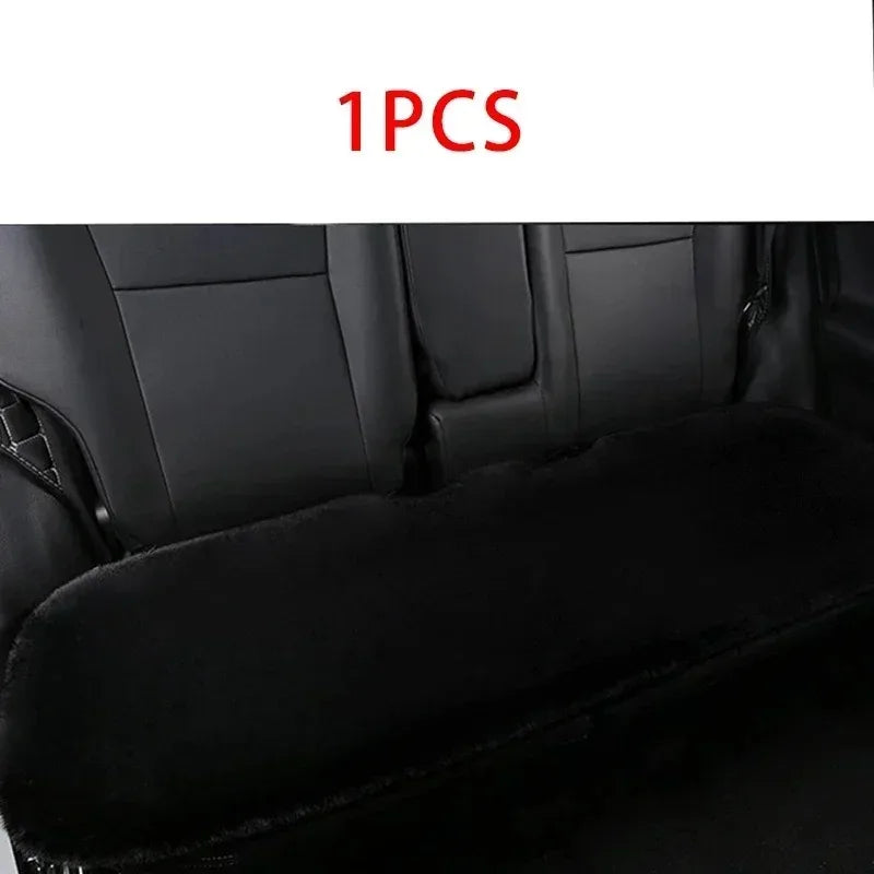 Plush Rabbit Fur Car Seat Cushion - Thick Warm Winter Driver & Passenger Seat Cover