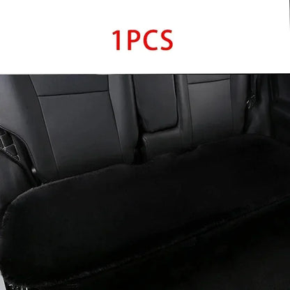 Plush Rabbit Fur Car Seat Cushion - Thick Warm Winter Driver & Passenger Seat Cover