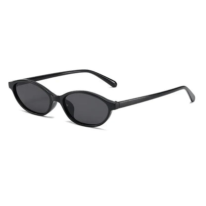 Retro Oval Frame Sunglasses — Trendy Small Frame Punk Cat Eye Sunshade Glasses, Personalized Fashion Sun Protection Eyewear
