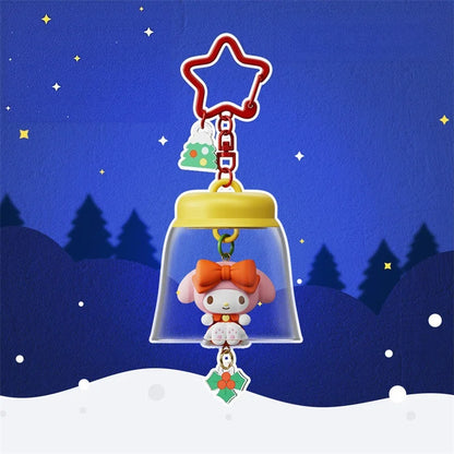 Sanrio HOLLY BOX Cartoon Light-Up Bell Ornament - Christmas Tree Decoration and Cute Bag Pendant