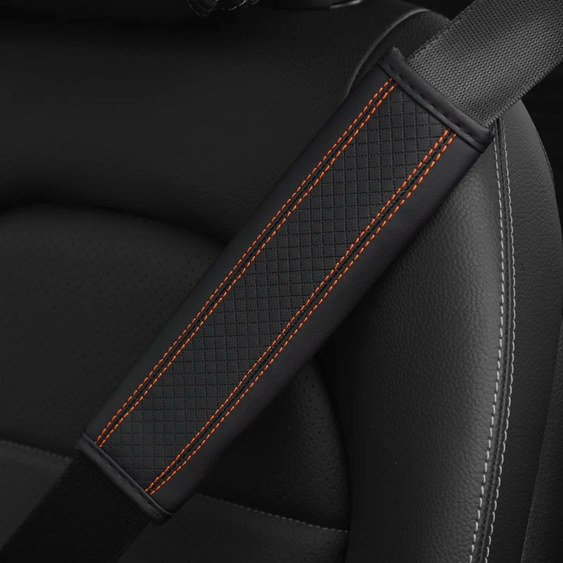 PU Leather Seat Belt Shoulder Cover - Breathable Safety Belt Padding for Car Accessories - Auto Interior Protection